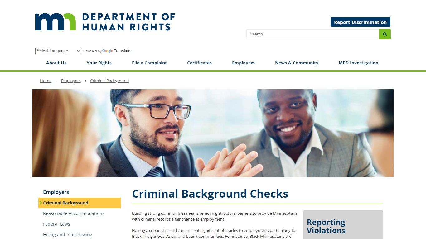 Criminal Background Checks - Minnesota.gov