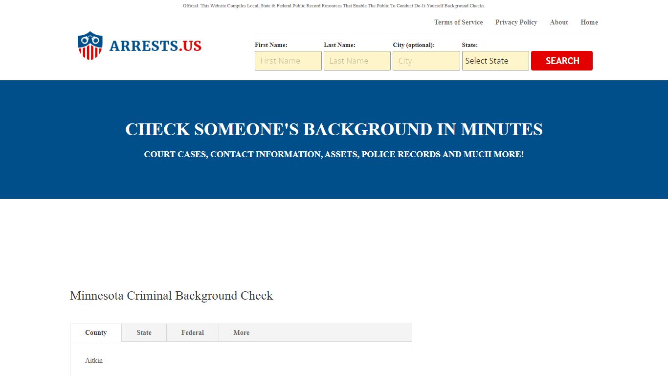 Free Minnesota Background Check - Arrests, Criminal Court Case Records ...